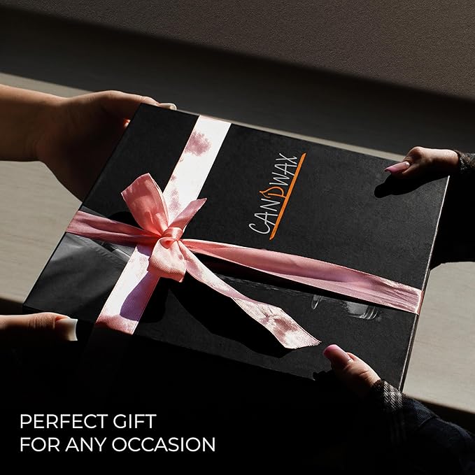 CANDWAX Pearled Candle Wax Sand 16 Oz (450g) - Gift Candle Powder - Plant-Based Smokeless Dripless Candle Unscented - Refillable Candle Pearls with 30 Wicks and a Reusable Glass Container