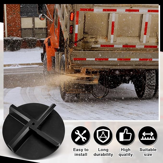12" Diameter Truck Salt Spreader Part, Spreader Spinner Disk Compatible with Tgs03 and Tgs07 Spreaders Replacement