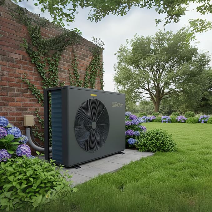 Full Inverter Pool Heater, 78000 BTU, 25000 Gallons, Electric Swimming Pool Heater Pump for Above Ground and Inground Pool, WiFi Capable Timer, Heating and Cooling, Defrosting, 220-240V