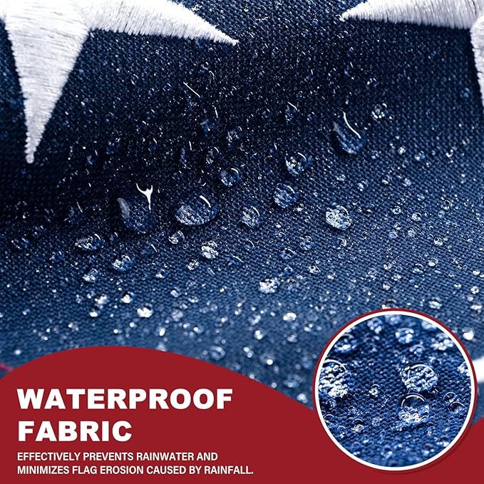 American Flag 4x6 ft for Outside, Tearproof Super Tough Series, Heavy Duty Spun Polyester, All Weather US Flag High Wind with Embroidered Stars, Brass Grommets, Ultra Durable USA Flags for Outdoor