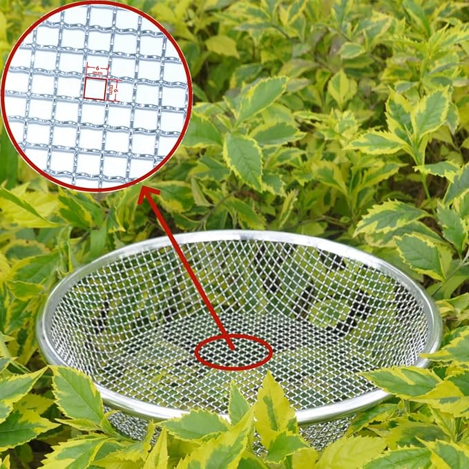 Mesh Gardening Sifter, 6mm Sieve mesh Size， Perfect for 5 Gallon Bucket,for Sand Rocks Dirt Compost (6mm)