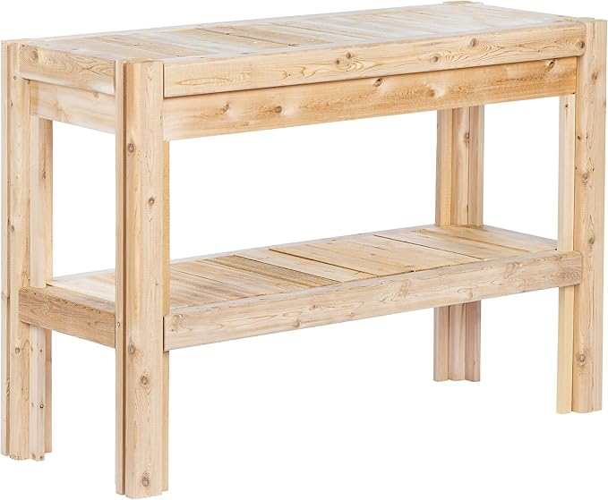 Greenes Fence Cedar Adjustable Storage Shelves, 44 in. x 16 in. x 30 in. - Made in USA with North American Cedar