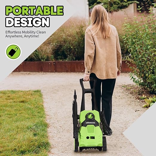 Electric Pressure Washer, 3500 PSI Portable Power Washer with Adjustable Angle Nozzle Head, Foam Cannon for Cars, Garden, Driveway