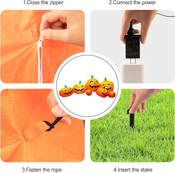 7.5 FT Halloween Inflatables Decorations Pumpkin, Halloween Decorations Outdoor, Build-in LED Light Set, Halloween Blow Ups Inflatables for Yard Lawn Garden Décor Party Holiday