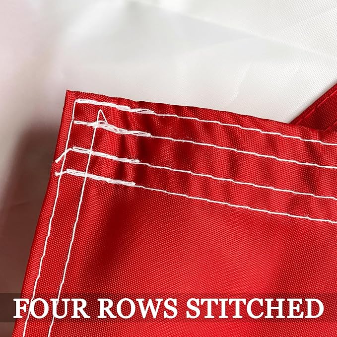 Florida State Flag 3x5 Embroidered Outdoor Double Sided- 3Ply Heavy Duty 300D Nylon(All Weather)- Big State Of Florida Flag 3x5-2 Brass Grommets & 4 Rows Stitched