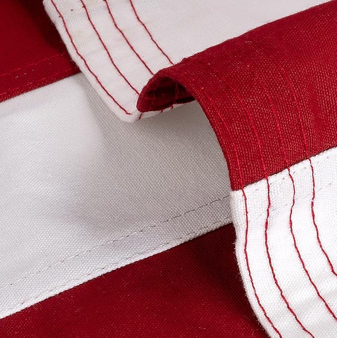 DANF Memorial American Flag 5x9.5 ft Burial Flag 100% Heavy Duty Cotton for Veteran,Embroidered Stars, Sewn Stripes,Brass Grommets US USA Military Flags for Display Case