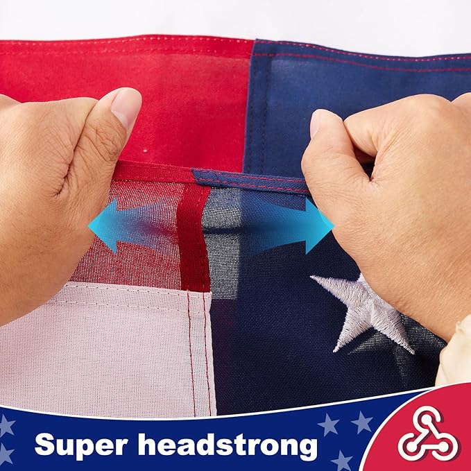 American Flag 3x5 ft Ultra Durable Series, Heavy Duty Spun Polyester, High Wind Fade Resistant US/USA Flags with Embroidered Stars & Sewn Stripes, Perfect for Outdoor Display