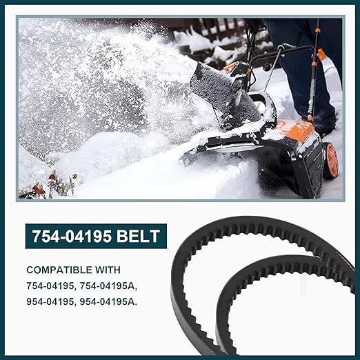 754-04195 954-04195A Auger Drive Belt Snow blowers Replacement 1/2"x 37" for MTD Troy Bilt Cub Cadet 954-04195 754-04195A