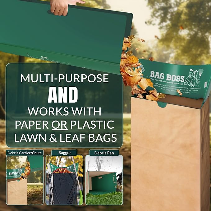 Lawn & Leaf Bag Holder Stand | Fits 33-55 Gallon Paper or Plastic Yard Waste Bags | Durable, Foldable Trash Bag Holder Stand