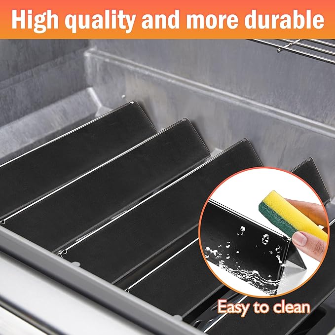 Heat Deflectors for Weber Genesis 300 Series Grills,Compatible with Genesis E310 E320 E330 S310 S320 S330 - Replacement Parts for Weber 7620 7621 7622 65055, 17.5 inch Heat Shield Plates