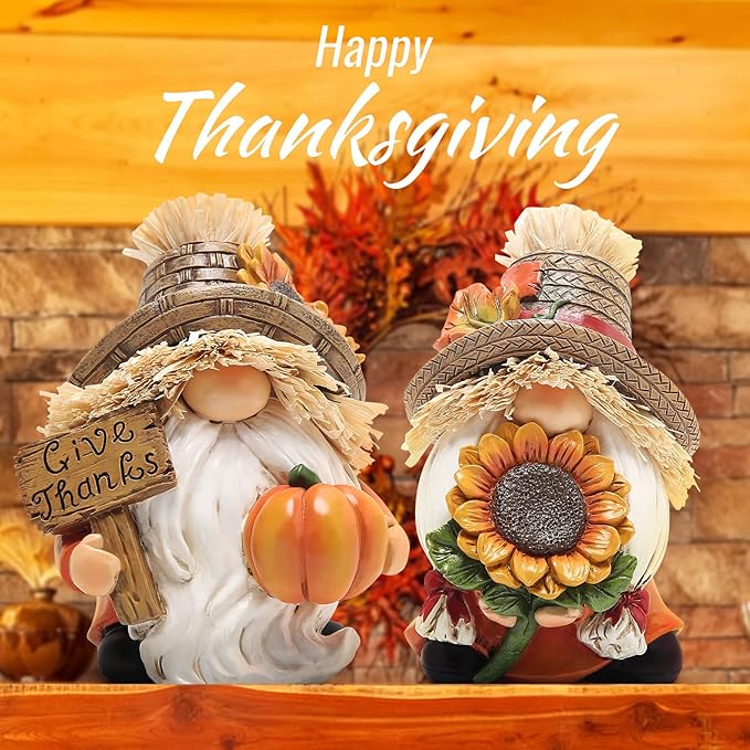 Hodao Fall Thanksgiving Scarecrow Gnomes Table Decorations for Home Creative Thanksgiving centerpieces for Tables Thanksgiving Gifts