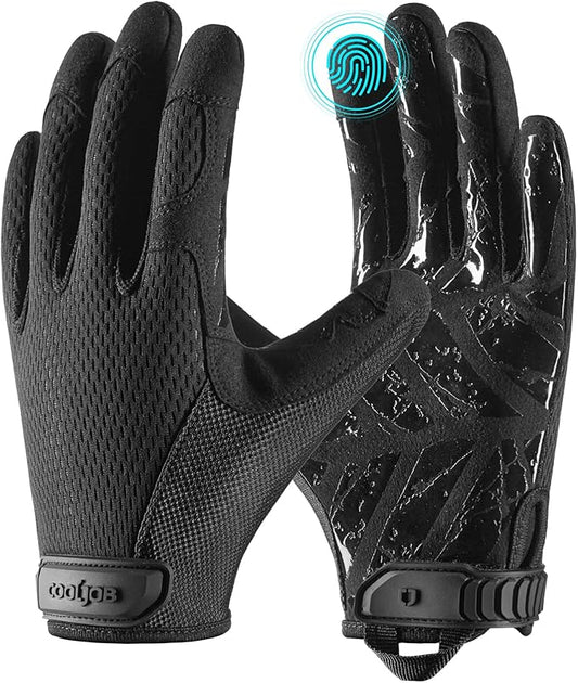 COOLJOB Touchscreen Utility Mechanic Safety Work Gloves For Men with Grip, Breathable, Ultra-Soft, Lightweight，S-XL