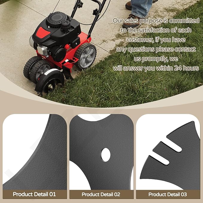 2 Pcs Universal 9" x 9" Edger Blade (1/2" Center Hole), 3-Side Edger Star Blade for Craftsman Walk Behind Edger, Mclane 2059, Also for Power Trim Edgers Tru-Cut Edgers King Lawn Edgers