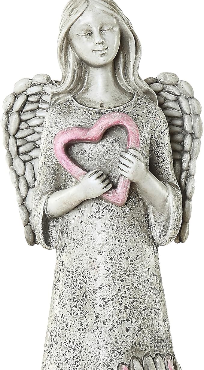 DUSVALLY Angel Statue for Home Decoration, Praying Commemorating Angel Statue Memorial Decor, 2 Pack of Healing Angel Gifts,10" H