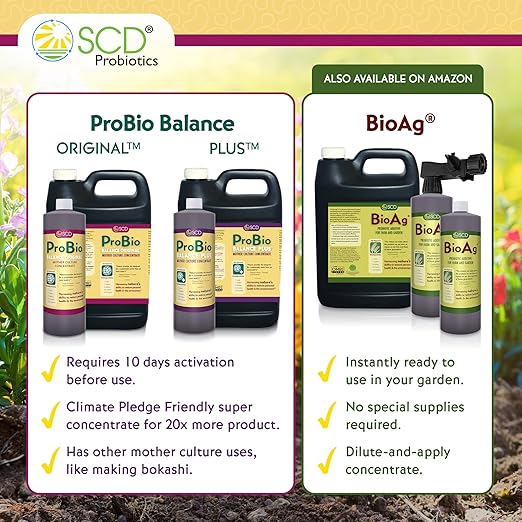 ProBio Balance Plus - Make 20X More Soil Conditioner, Super Concentrate of Effective Beneficial Microorganisms & PNSB Phototrophs - OMRI Listed for Organic Farm Lawn Garden - 1 Liter (4 Pack)