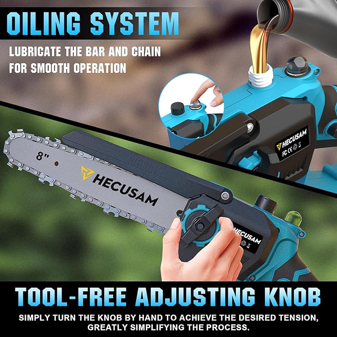 2-in-1 Cordless 8 Inch Pole Saw for Tree Trimming, 4.2M Extended Reach Electric Pole Saw with 180° Adjustable Head, Brushless Motor, 2×4.0Ah High-Capacity Batteries & Extra Chain