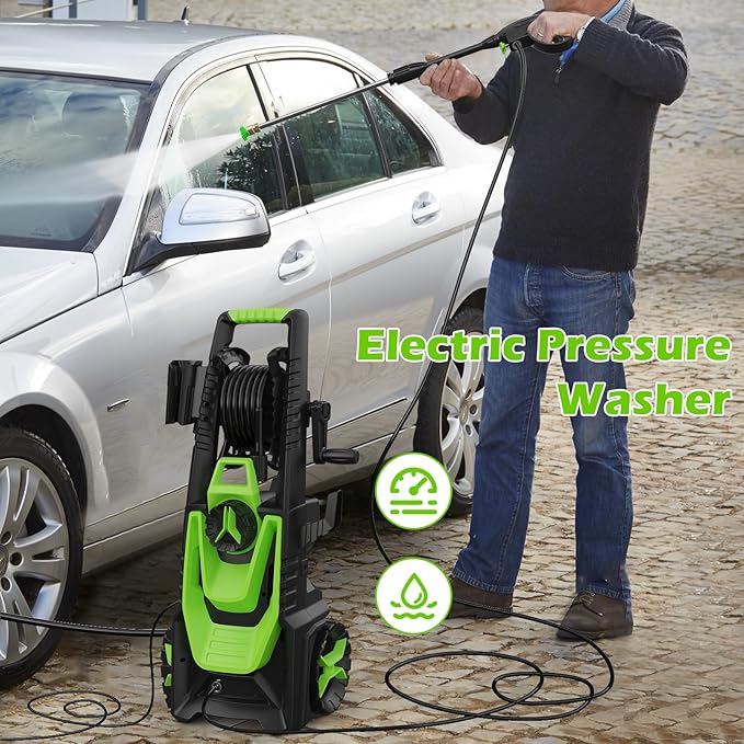 Pressure Washer -5000PSI Power Washer with Foam Cannon 4 Quick Connect Nozzles, High Pressure Cleaning Machine for Driveways/Patios/Cars/Fences/Home Cleaning