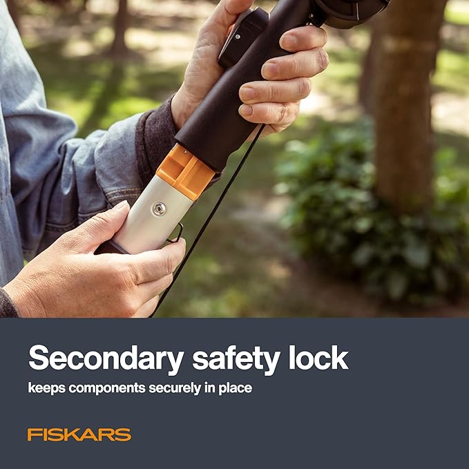 Fiskars XtendControl Extendable Tree Pruner (14 ft), Adjustable Branch Trimmer with 15" X2 Hook Bill Saw, 3-6 ft & 4-8 ft Extension Poles, and Secure Locking System for Precision Cutting