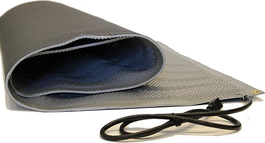 RHS Snow Melting Mat, Anti-Slip Walkway Herringbone Design, Color Gray, Outdoor Mat, Prevents ice Formation, Melts up to 2 inches of Snow per Hour, 120 Volts (30-inches x 5-feet)