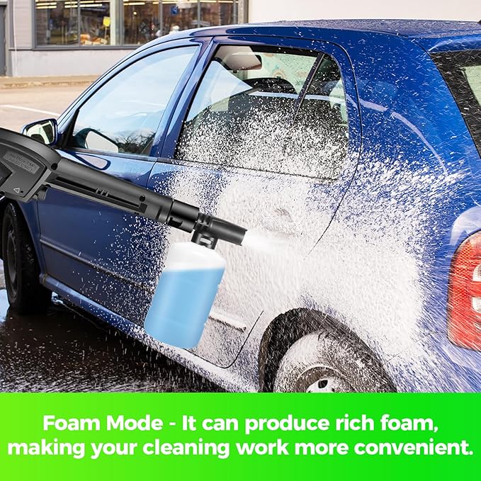 Pressure Washer 4800 PSI Power Washers Powered with 33ft Pressure Hose, 4 Nozzle and Foam Cannon, Powerwashers for Home, Cars, Patio, Green