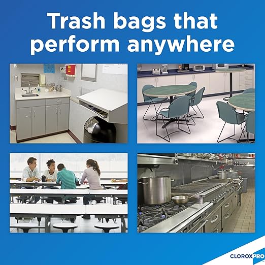 CloroxPro Glad ForceFlex 13 Gallon Tall Kitchen Drawstring Trash Bags, 100 Count and Pine-Sol Multi-Surface, All-Purpose Cleaner, 2x Concentrated Formula, Lemon Fresh, 80 Fl Oz (Package May Vary)