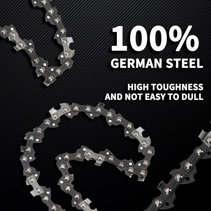 E & S 3 Pack 10 Inch Chainsaw Chain 3/8" LP Pitch .043" Gauge 40 Drive Links Semi-Chisel Chain Saw Chains for Husqvarna, Poulan, Craftsman, Greenworks and More Chainsaw Brands