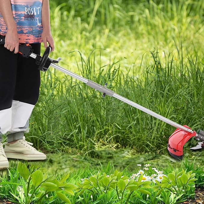 Gasoline Lawn Mower,Cordless Weed Wacker,Hedge Trimmer 52cc Petrol Hedge Trimmer Chainsaw Brush Cutter Red