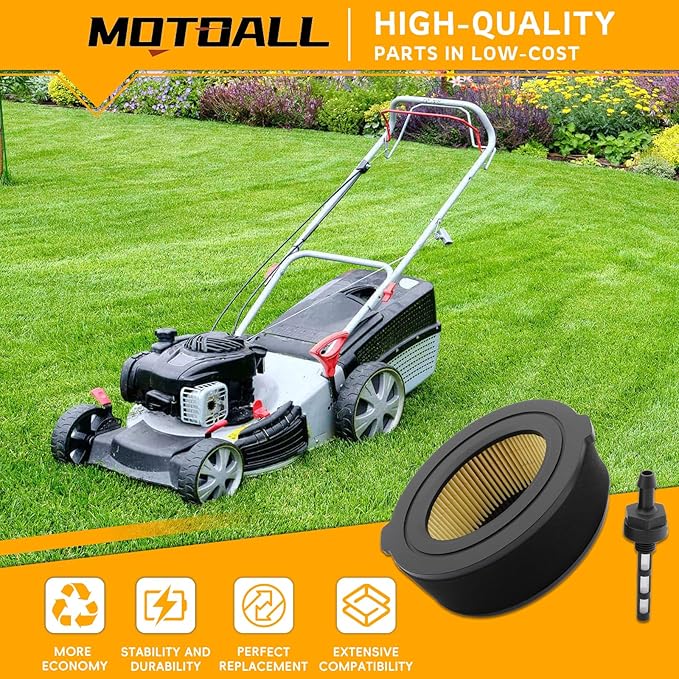 MOTOALL 2pcs 951-10651 Air Filter Gas Fuel Tank Nipple Outlet Line Screen for MTD 951-14262 751-10794 751-14262 for Cub Cadet for Craftsman for Troy Bilt Snow Blower with 951-10794 Air Filter