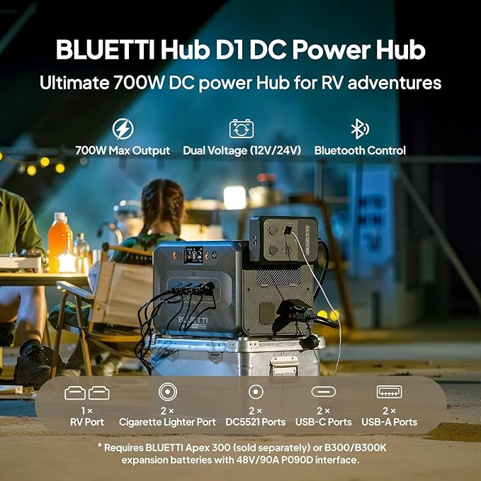 BLUETTI Apex 300 Solar Generator (2025 New) with 4 200W Solar Panels, 2764.8Wh LFP Battery Backup with 6 3840W AC Outlets (7680W Surge), 120V/240V Dual Voltage, Ideal for Camping and Off-Grid Living