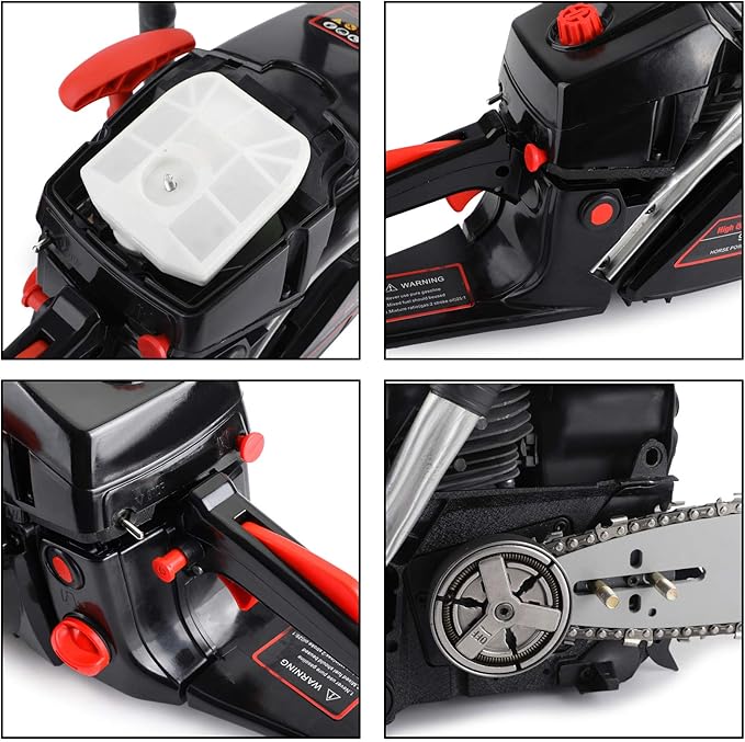 Topteng Gasoline Chainsaw 22 Inch, 62cc Chainsaw 22" Bar Powered Engine 2 Cycle Gasoline Chain Saw, Red