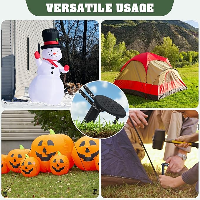 18 Pcs Plastic Inflatable Stakes Ground 5.7'' Plastic Garden Stakes for Inflatables, Blow Up, Tent