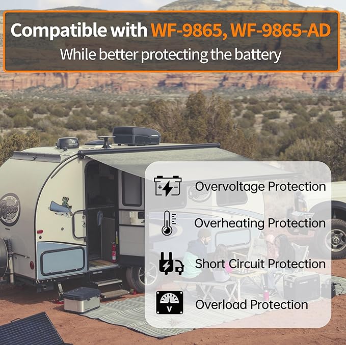 Upgrade WF-9865-AD 65 Amp RV Power Converter Charger, Replace for RV Camper WF-9800 Series, WF-9865, WF-9865-AD, for Lead-Acid/Lithium Battery Three-Stage Charge Rv Converter 65 Amp