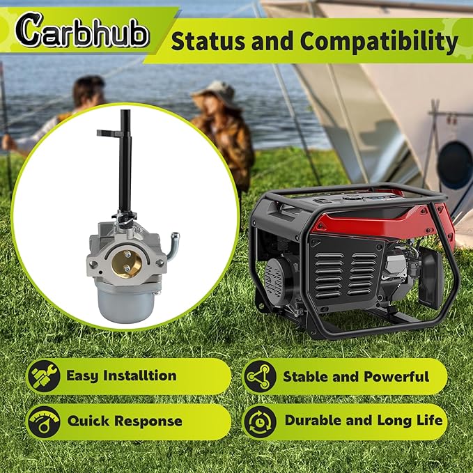 Carbhub 591378 Carburetor Replacement for Snowblower 796321 696132 696133 796322 697351 699958 699966 698455 695918 694952 695919 695330 796323 695920 695328 Generator with Gaskets