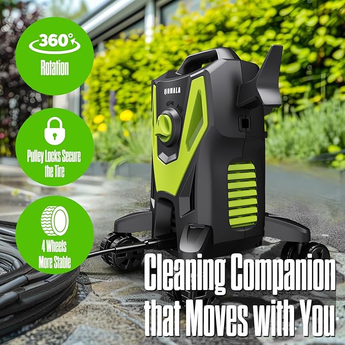 Pressure Washer -4800PSI Power Washer with 4 Quick Connect Nozzles, High Pressure Cleaning Machine with Foam Cannon for Car/Garage/Patio Home Cleaning
