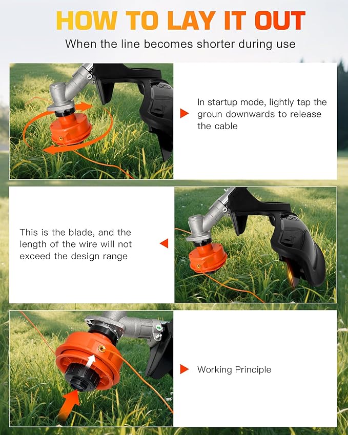 String Trimmer Attachment, 18-Inch Straight Shaft Head for Attachment Capable String Trimmers for More Brands of Powerheads