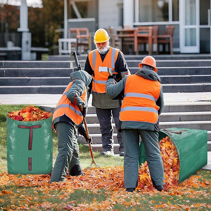 Hysagtek Leaf Collector Large Yard Dustpan - 53 Gallon Leaf Bags Leaves Collector Reusable Yard Waste Bags for Lawn Care, Camping & Recycling