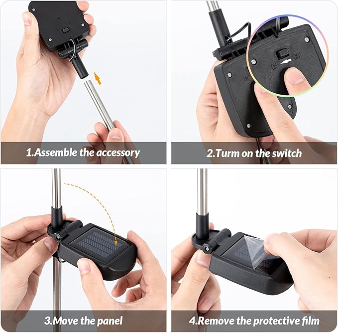 SOLPEX Solar Garden Lights 6 Pack, Solar Globe Lights Outdoor Waterproof, Solar Lights Outdoor Decorative, Multi-Color Changing Garden Spheres Large Waterproof for Yard, Cracked Glass Ball LED Lights