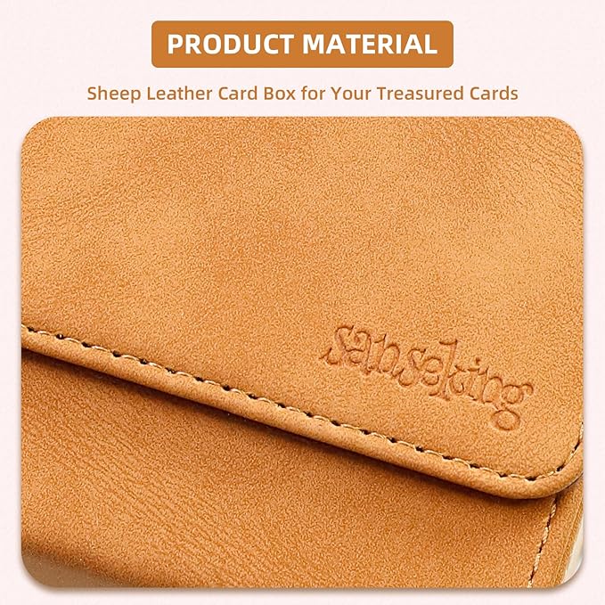 Magic Card Deck Box for MTG Single Deck Card Box fits 100+ TCG Sleeved Cards Soft Leather Card Box Top loading Card Boxes Magic Gift for MTG TCG CCG (Horizontal,Brown)