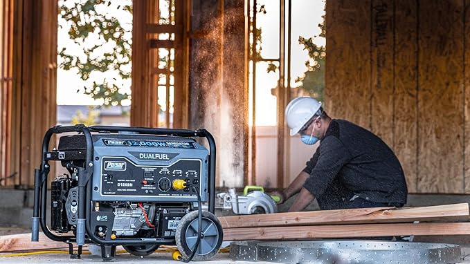 Pulsar G12KBN Heavy Duty Portable Dual Fuel Generator - 9500 Rated Watts & 12000 Peak Watts - Gas & LPG - Electric Start - Transfer Switch & RV Ready - CARB Compliant