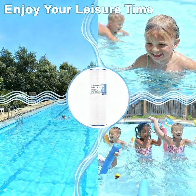 Savener® C-8413 Pool Filter Cartridge, Replaces PWWPC125B, Unicel C-8413, Filbur FC-2575, Proclear 125, Sta Rite Posi Clear PXC-125, 125 Sq. Ft, 1 Pack