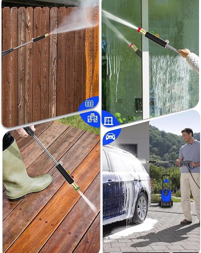 AgiiMan Pressure Washer, Power Washer, High Pressure Cleaner for Cars, Patios, Driveways, Blue