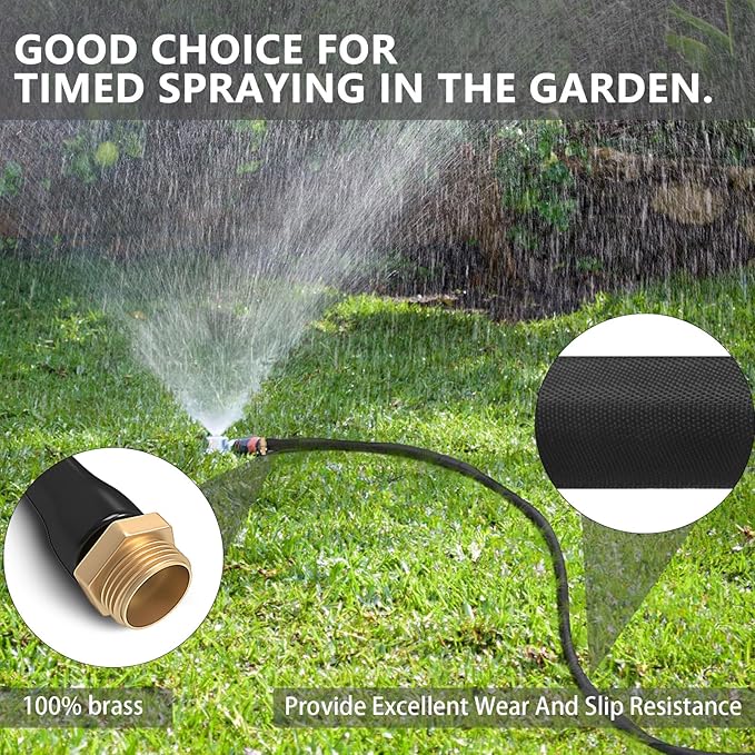 ACOVER Anti-Kink 100FT Non-Expanding Garden Hose, Flexible and Tough, Lightweight and Sturdy for Outdoor, Yard, Lawn, Car Wash, Marine, and Camper Use,and All-Season Use. U.S Standards Brass Fitting