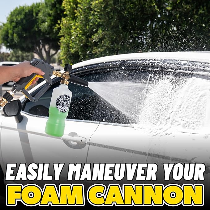 Chemical Guys Snubby Pressure Washer Gun with Foam Cannon Attachment - Short Handle for Gas and Electric Pressure Washers, Ideal for Car Washing, Detailing, and Home Cleaning Projects