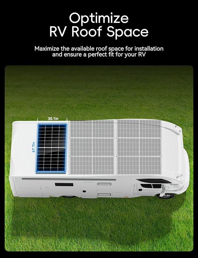 1100 Watt Solar Panel,25.4% High Efficiency Perovskite Solar Cells,10BB Hidden Busbar Technology,12v/24v Solar Panels for Off-Grid Systems, RV, Boat, Cabin, Backup Power