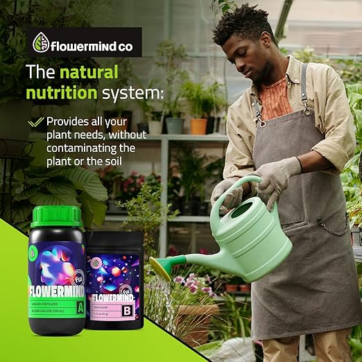 Vegan, Organic Liquid Fertilizer Kit| Biotechnology Fertilizer & Rock Dust, Longer Soil Enrichment | All-Purpose, Organic Liquid Plant Food for Vegetables, Plant| Indoor,Outdoor, 8.5 Fl.Oz +32g