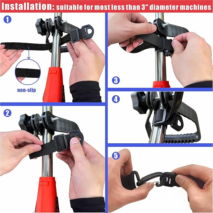 Trimmer Strap Upgraded for Weed Shoulder Strap Easy Release Brush Cutter Harness Blower Strap Universal Compatible with EGO/Greenworks/DEWALT String Trimmers, Leaf Blower, Shrub Trimmer