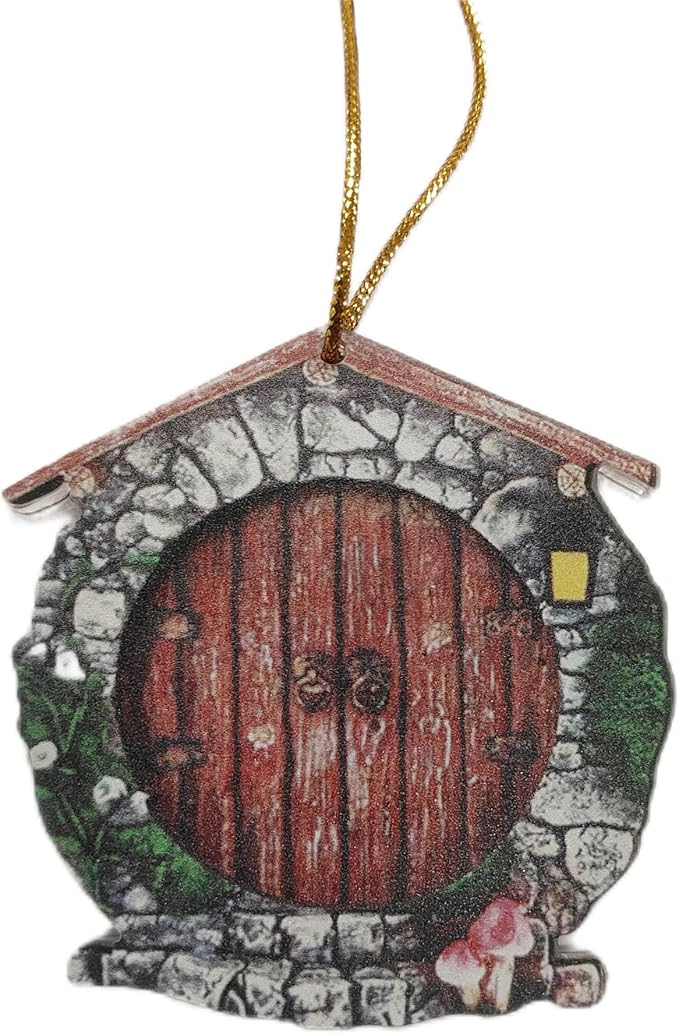 Mini Fairy Garden Door for Tree, Miniature Fairy Door for Fairytale Tiny House Doors, Bonsai Terrarium Micro Landscape Decoration Accessories, Outdoor Statues, Garden Sculptures and Statues (Pendant)