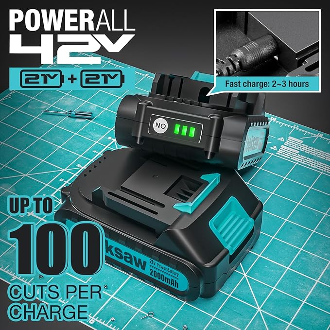 8 Inch Electric Chainsaw Cordless With Auto Oiler, Seniors Friendly Batteries Powered Hand held Chain saw Kit, Automatic Chain Tensioning & Auto Oiler For Tree Branches, Courtyard, And Garden