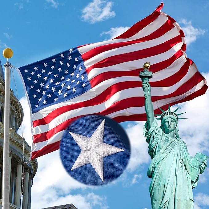 2.5x4 American Flag Outdoor Heavy Duty,2.5by 4American Flag,US Flag,2.5' x 4' America Flag,America Flags For Outside 2.5x4,Embroidered USA Flags 2.5x 4,Long Lasting Best High Wind all Weather US Flags