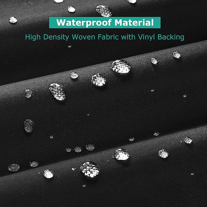 SunPatio Outdoor Heavy Duty Waterproof Grill Cover Compatible with Traeger 34 Series Wood Pellet Grill and Smoker, Texas and More, Full Length Barbecue Cover, All Weather Protection, Black